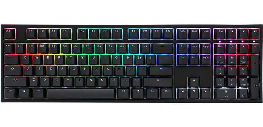 Ducky One 2 RGB Full size mechanical keyboard - RGB Backlit with PBT Double-shot keycaps, one the mainstream products of Ducky nowadays