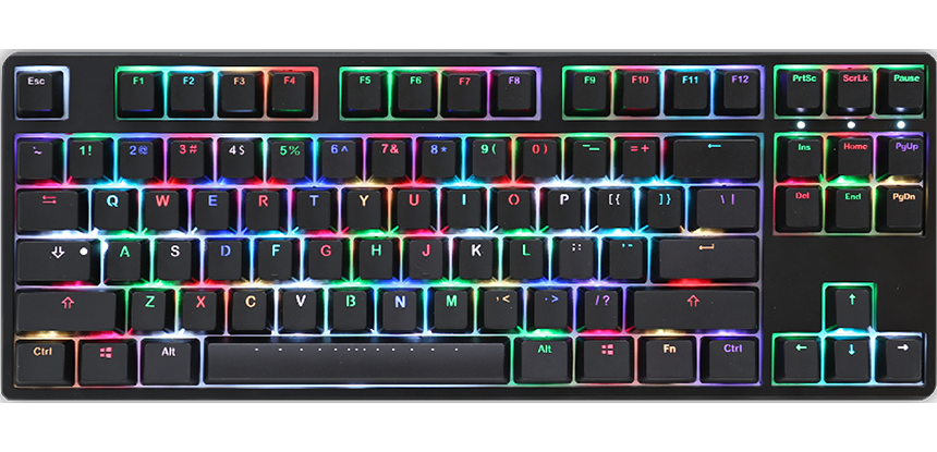 Ducky One Rgb Tkl Mechanical Keyboard Rgb Backlit Version With Pbt Double Shot Keycaps Narrow Bezel And Thin Frame Designed Mechanical Keyboard