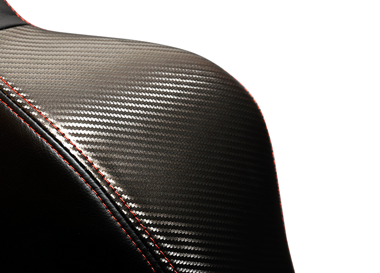 High-quality carbon-fiber similar design with premium stitches