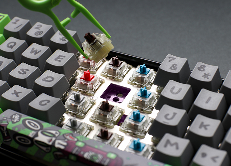 The Year of the Rat keyboard is based on the newest version of Ducky's hot-swap keyboard.<br />
<br />
Hot swapping is the replacement or addition of components to a computer system without stopping, shutting down, or rebooting the system.