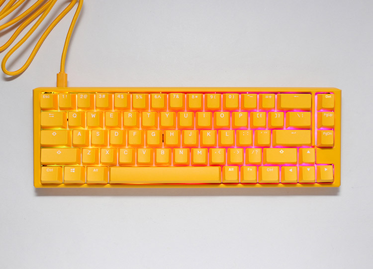 Personalize your keyboard with effects built into the keyboard. Change brightness, speed, and color and make your keyboard shine with your very own style.