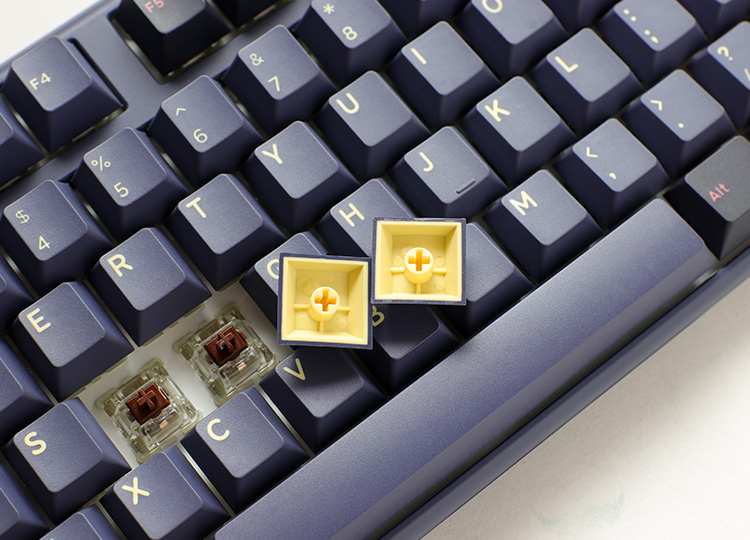 QUACK Mechanics uses only the finest materials, our keycaps are made from true PBT. The seamless legends are formed through a double-shot technique where two plastics are molded together, allowing legends to never fade away even after multiple years of use. Finished with a frosted surface, and these keycaps are shine and stain-resistant, made for fast movements and non-stop use, all while maintaining their original look.