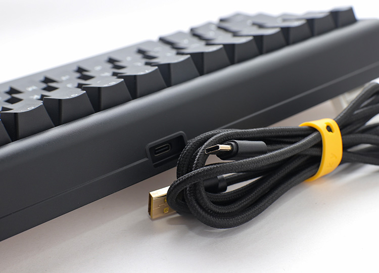 We use USB HID with the highest frequency of 1000Hz polling rate, meaning the keyboard is sending its input signal(s) to your PC 1000 times per second.